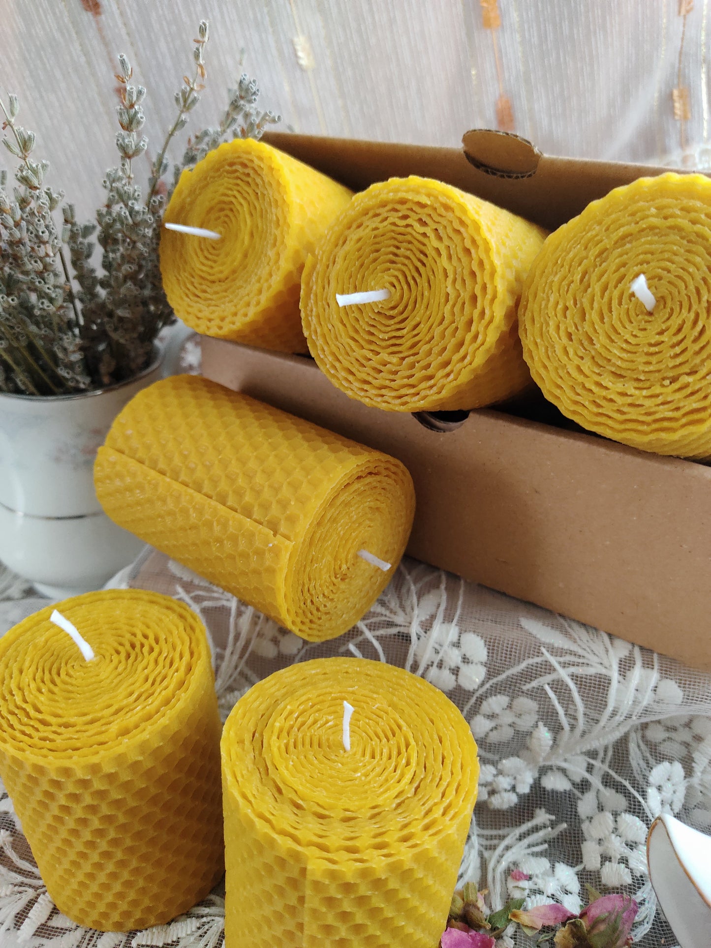 Wholesale Handmade Candles 7x6 cm Honeycomb Beeswax Candles,