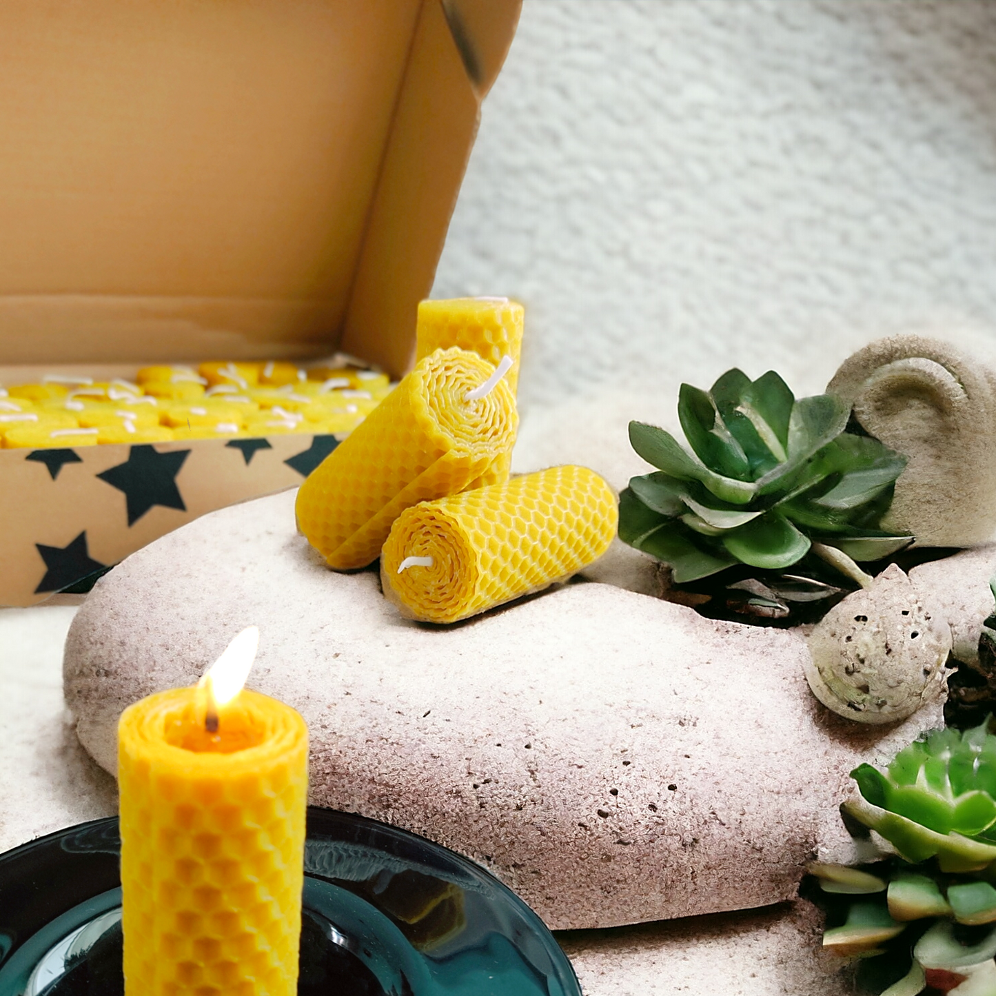 Wholesale Honeycomb Beeswax Candles, Handmade Candles