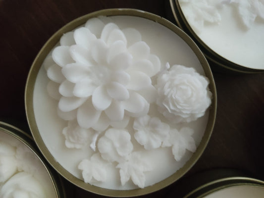 Little Flower garden candle box, Perfect gift option, Natural scented soywax candles