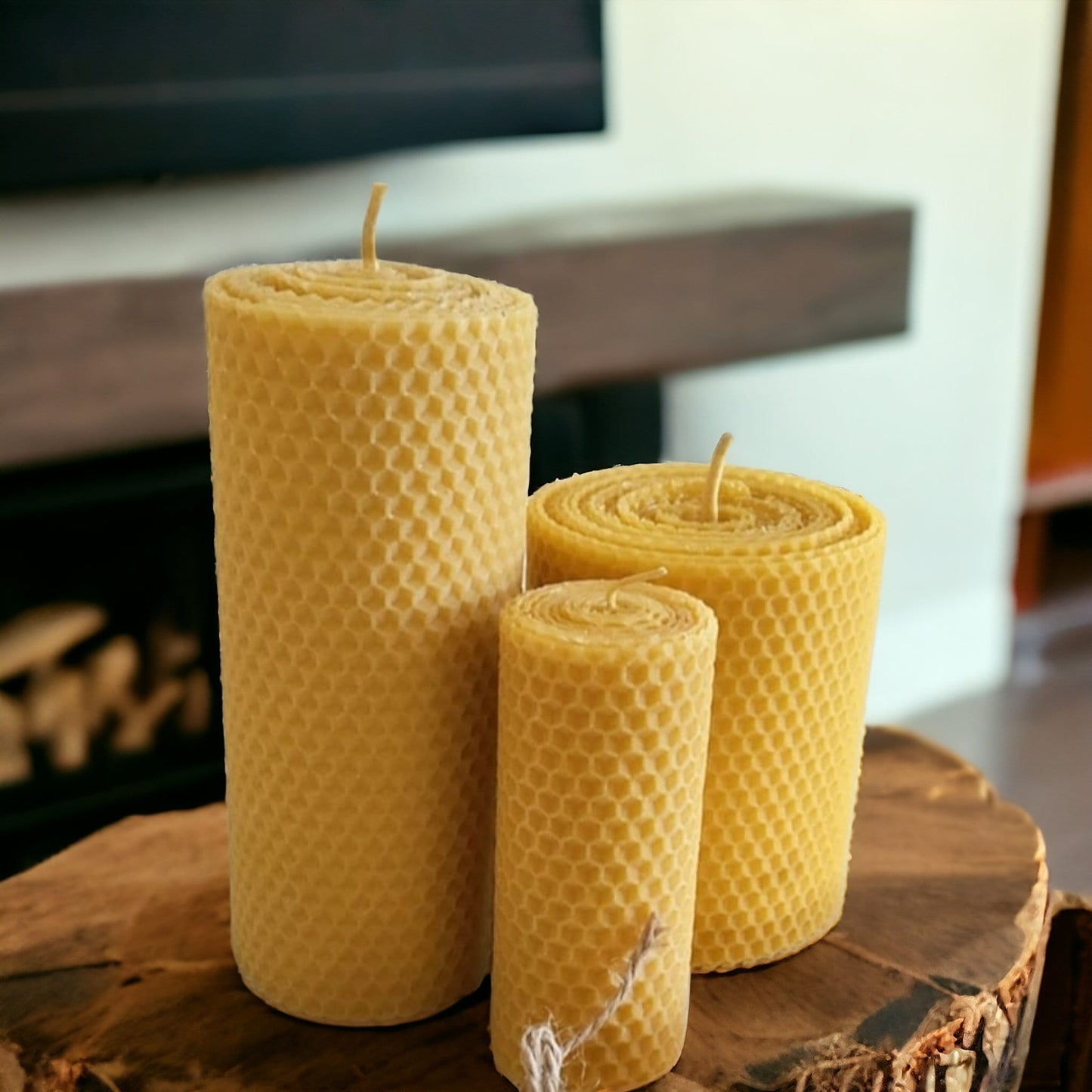 Decor Honeycomb beeswax candles, %100 pure Beeswax Candles, Hand made