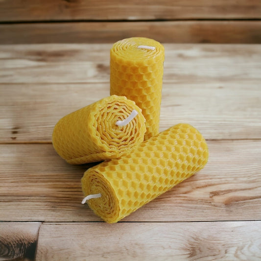 Bulk Honeycomb Beeswax Candles, 30 pcs %100 purifying bee wax candles