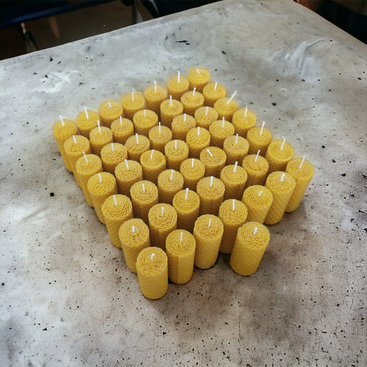 50 Honeycomb Beeswax Ritual Candles package, %100 natural beeswax candles, bulk candles