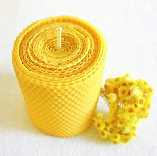 12x8 cm Honeycomb Candles, %100 pure beeswax candles, Hand Made candles